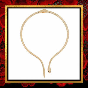 New Golden Snake Hinged Necklace #771